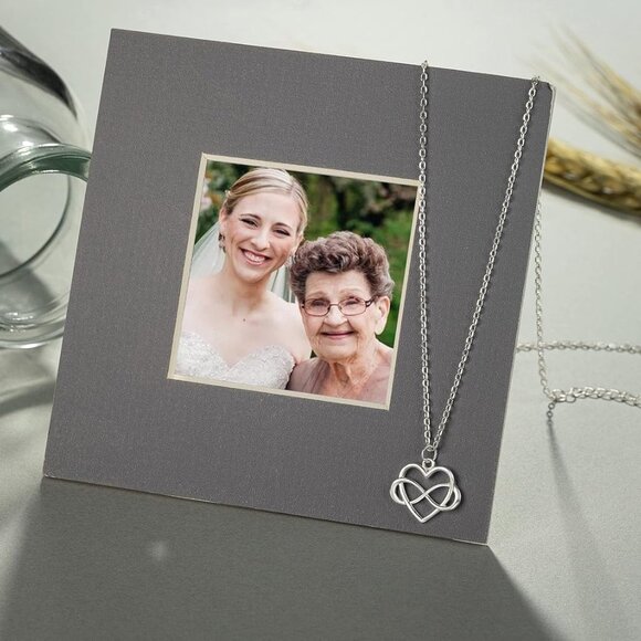 Sterling Silver Granddaughter Necklace Infinity Heart Gift for Women Birthday - Picture 5 of 6